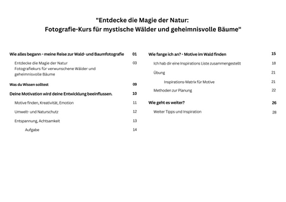 E-Book - Fotografie-Kurs für mystische Wälder - Teil 1