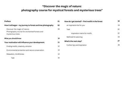 E-Book - Photography course for mystical forests and trees - Part 1