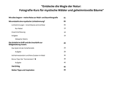 E-Book - Fotografie-Kurs für mystische Wälder - Teil 2