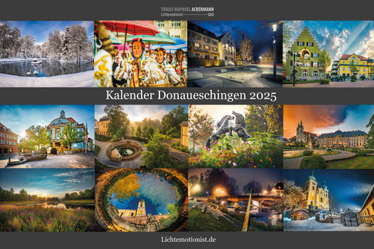 NEU: 12 atemberaubende Fotografien von Donaueschingen – Der exklusive Kalender 2025 in A4 und A3